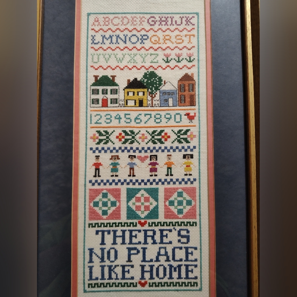 Vintage Needlepoint " There's no place like home" - Picture 2 of 4